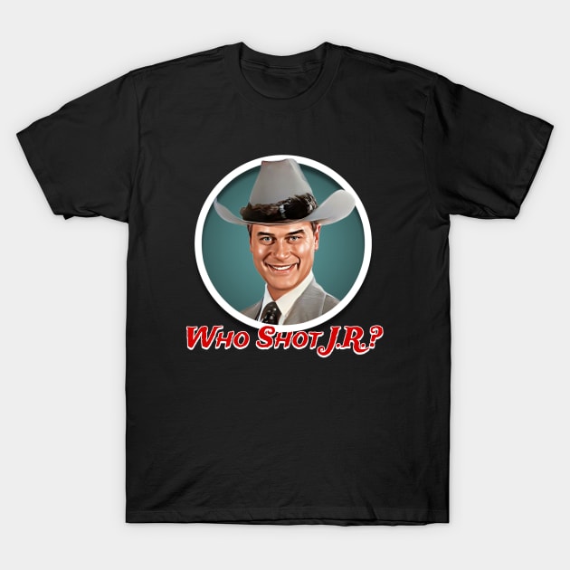 Who Shot J.R.? T-Shirt by Indecent Designs